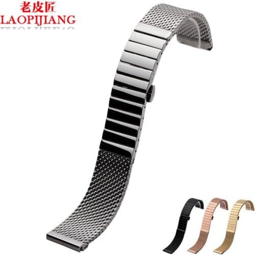 Milanese mesh belt 18mm 20mm 22mm 24mm Quality stainless steel watchband bracelet Fit iwc PORTUGIESER series watch for men strap