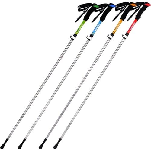 Telescopic Crutches Collapsible Walking Trekking Hiking Stick Poles