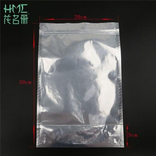10PCS 20x30cm Clear/Silver Self Seal Zipper Foil Retail Packaging Poly Bag For Storage Pouch Gifts Bags Aluminum Ziplock Bag