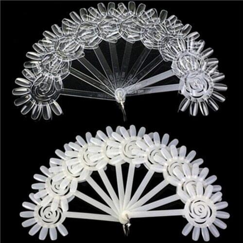 120 Tips Natural Sunflower Nail Polish Display Sticks With Ring Nail Art Display Color Chart Ring Holder