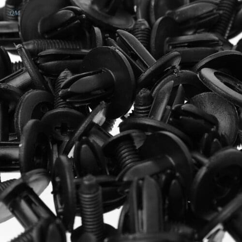 13MF 50 Pcs Car 6mm Bumper Hood Guard Retainer Clip Fastener for toyota