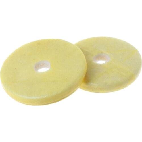 16pcs Flute Leather Pad Music Woodwind Pads Repair Yellow Instrument Accessory U7EF