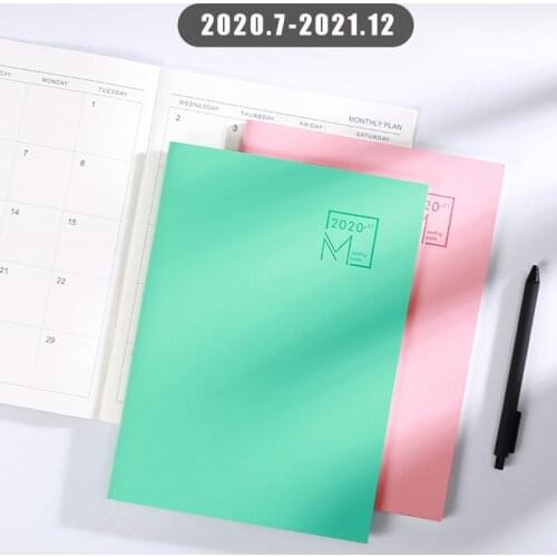 2020 2021 Agenda Monthly Planner Schedule Organizer Notebook Yearly Calendar B5 Book Office Work Notepad Diary School Stationery