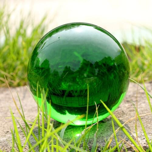 30mm-100mm Green Rare Natural Green Crystal Healing Glass Round Ball Sphere With Stand Gift Hot