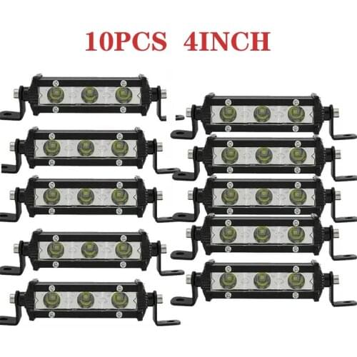4inch 15W Spot Super Mini Slim Single Row Led Light Bar Work Light Driving SUV OffRoad Bar 12V 24V for Jeep motorcycle 4X4 4WD