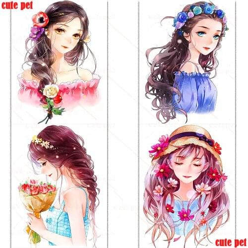 DIY Diamond Painting Cartoon beautiful girl Diamond Embroidery Full Round Rhinestone House decoration Cross Stitch Holiday gift