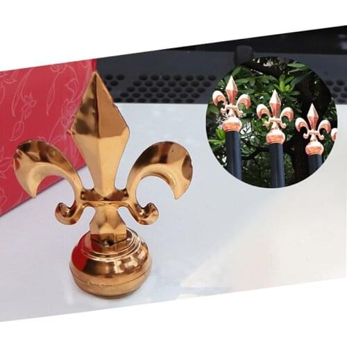 Freeshipping 116mm Rose Gold Color Decoration Handrail Armrest Stair Fence Gate Door Top Tip With Base Parts Head for Outdoor