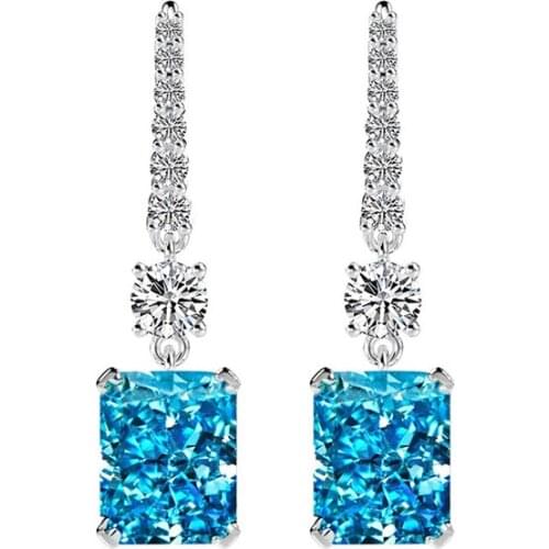 Designer Fashion 925 Sterling Silver Jewelry 3A Cubic Zirconia Party Earring