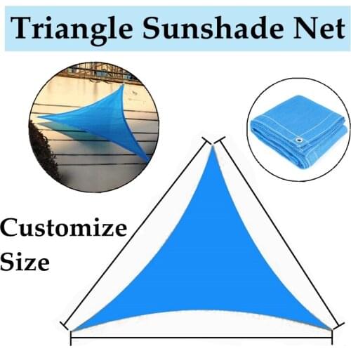 Customize Blue Triangle Sunshade Sails Courtyard Shading Net Home Yard Sun Sails Sun room Anti-UV Sun Shade Net Sunshade Nets