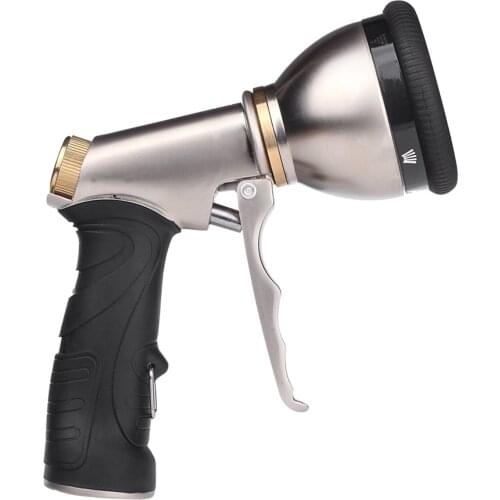 Metal High Pressure Jet Garden Water Hose Spray Nozzle EU-based 9 Adjustable Spray Modes, Durability Leak-Proof