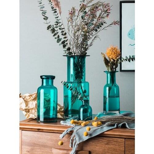 Minimalist Decoration Glass Bottle Flower Vase for Home Decoration Living Room Wine Cabinet Porch decoration Vase
