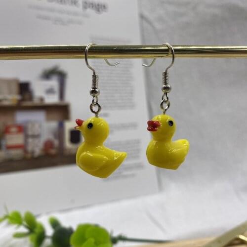 Fashion Earrings Super Cute Little Yellow Duck Small Earrings for Korean Minimalist Women Gift Earrings Jewelry Wholesale