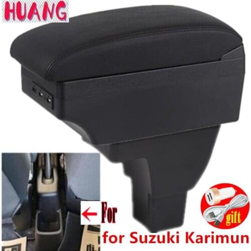 For Suzuki Karimun Armrest Box for Suzuki Karimun WagonR Center Console Modification Accessories Cup Holder USB Interface