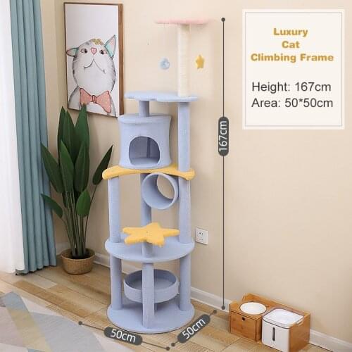 Cat climbing frame, cat litter, cat tree with litter, cat jumping platform toy, cat supplies