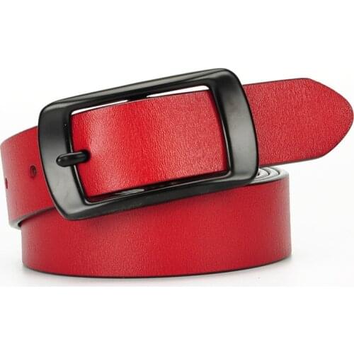 Women Belt Genuine Leather Belts Soft Real Leather Strap Luxury Black Pin Buckle Casual Woman Waistbands Ceinture Homme Jeans