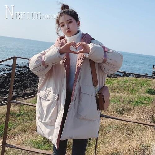 Beige Yellow Colors Women Parkas S-3XL Loose Preppy Style Female Coat