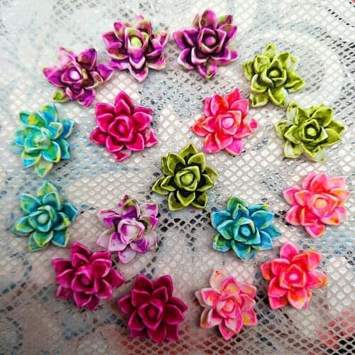 100Pcs 14mm mix Resin Flowers Decoration Crafts Flatback Cabochon For Scrapbooking Kawaii Cute Diy Accessories