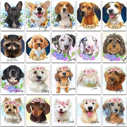 5D Diamond Painting Animal Dog Puppy Cute Bulldog Shepherd Husky Kit Full Square&Round embroidery mosaic Cross stitch home decor