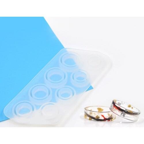 8Pcs Assorted Sizes Ring Silicone Mold For Resin Jewelry Resin Casting Mold US Size 5-12
