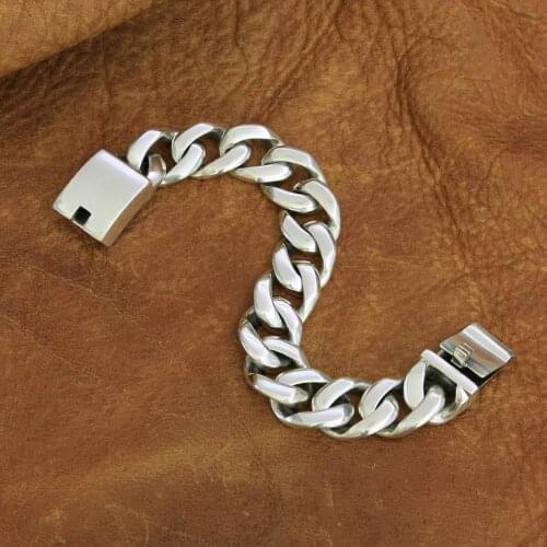 Charms Bracelet 925 Sterling Silver Mens Link Chain TA240