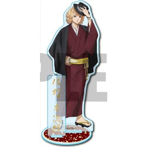 Anime Tokyo Revengers Acrylic Orange Hyuga Hanagaki Budo Sano Manjiro Kimono Stand Desktop Accessories