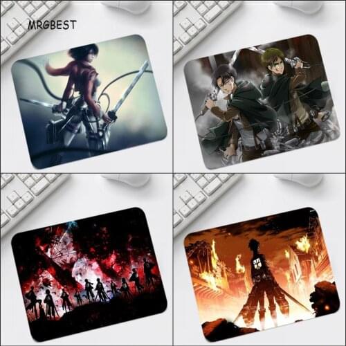 Attack on Titan Anime Desk Mat In Big Promotion Desktop Mats with Softy Rubber S Size 25x19cm for Japan Anime Cartoon Fans