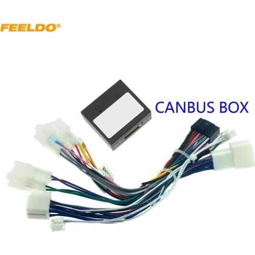 FEELDO Car Audio 16pin Wiring Harness With Canbus Box For Lexus Harrler RX300 Stereo Installation Wire Adapter #HQ6770
