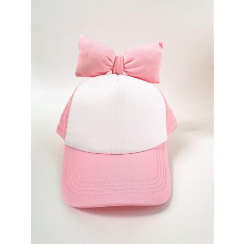 Baby girl baseball cap butterfly bow tie hat cap accessories for 3-8 years girls summer sun truck hat cap for kids children