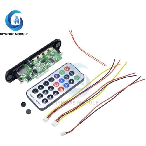 Bluetooth MP3 WMA Decoder Board 7-12V Audio Module USB TF FM Radio Color Screen Music Car MP3 Player with Remote Control