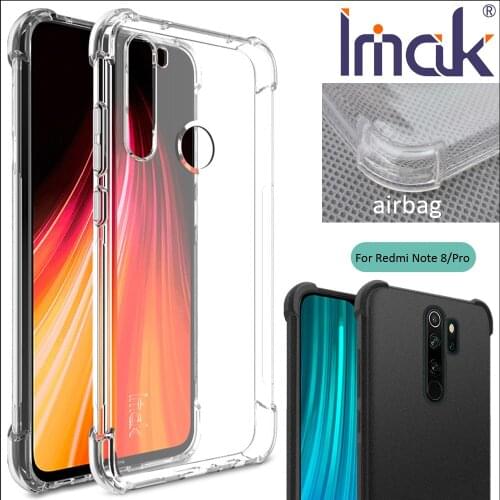 IMAK Airbag Case For Xiaomi Redmi Note 8 Pro 8A Drop resistance Soft TPU Silicone Clear Transparent Cover