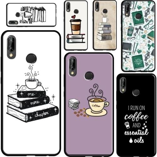 Books And Coffee Case For Huawei P30 P40 P10 P20 Lite P Smart 2021 Nova 5T Cover For Honor 20 Pro 8X 9X 10i