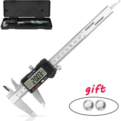 Digital Caliper 6 inch Vernier Caliper Digital Measuring Tool Stainless Steel Caliper Tool Inch/Metric Conversion Large LCD