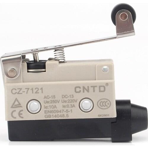 CNTD CZ-7 Series Limit/Trip/Micro Switch Waterproof and Dustproof Oil Resistant Self-reset Pulley Point Movement 10A250V CZ-7121