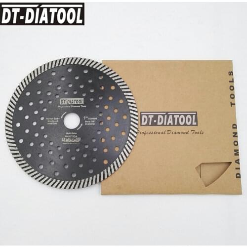 DT-DIATOOL 2pcs Dia 180mm/7inch Diamond Hot Pressed Narrow Diamond Turbo Blades Cutting Disc For Granite Marble Saw Blades