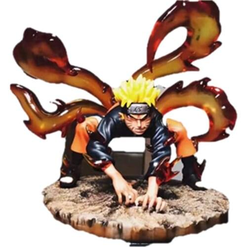 Anime Action Figures Kurama Figma Toys for Children GK Ninetales PVC Collection Model Doll Shippuden Figurine Room Desk Pops