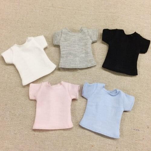 1PCS 1/6 Dolls T-Shirt for blyth Causal Clothes barbi shirts for Licca, Azone, kurhn Doll Shirt Accessories