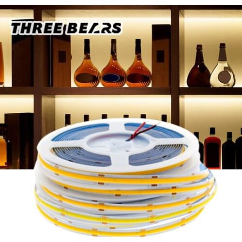 528 Lights High-Density Flexible COB LED Strip, Led Tape 12v And 24v CRI90 14W/M IP20 Flexible Strip Tape 5m/Roll