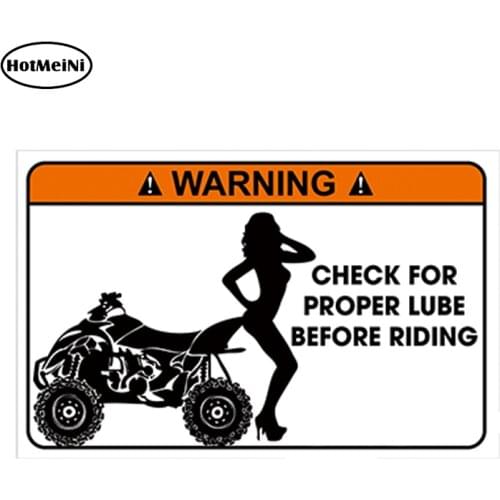 HotMeiNi Car Styling Car Sticker Glossy Vinyl Sticker - Funny Warning Sticker Quad ATV Bike Joke Gift Waterproof 13cm x 7cm