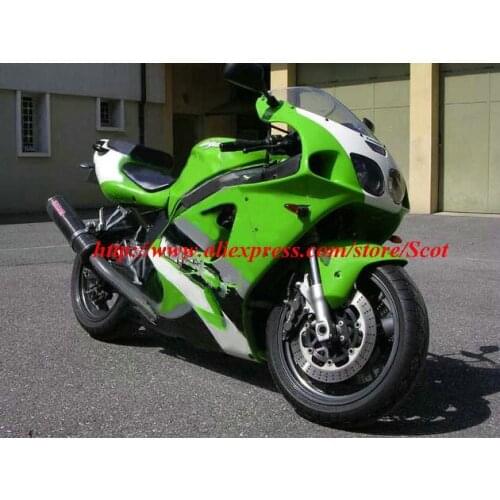 Hi-quality green white Fairing kit for KAWASAKI ZX7R 96-03 ZX-7R 1996-2003 ZX 7R 96 97 98 99 00 01 02 03 7R 1996 2003