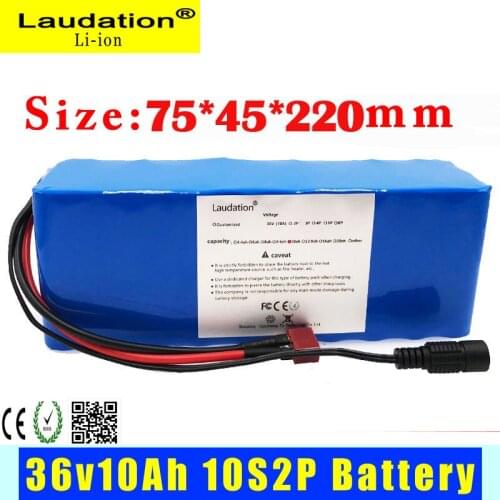 Laudation 36V Battery (Built-in BMS) 10ah 21700 Rechargeable Lithium Battery Pack for Electric Bicycle Scooter Free Shipping