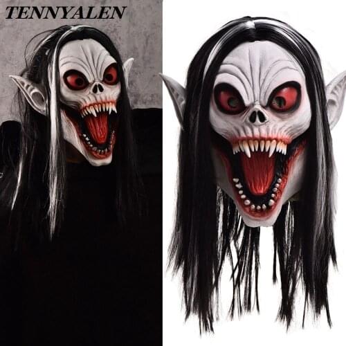 Halloween mask Vampire Morbius Horror role-playing props Wigs and masks Halloween costumes from women Halloween party COS