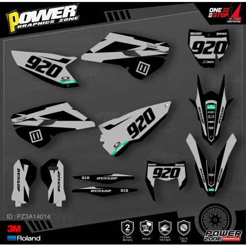 PowerZone Custom Team Graphics Decals 3M Stickers Kit For Husqvarna Sticker Decal 2014-15 TC FC 2015-16 FE TE 125 to 450cc 14