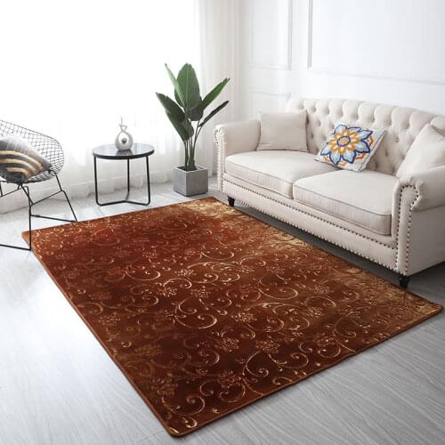 Fluffy Soft Home Carpet Shaggy Short-haired Rugs Carpets Flowers pattern 3D Printing Bedside Floor Mats Kitchen Hallway Area Rug
