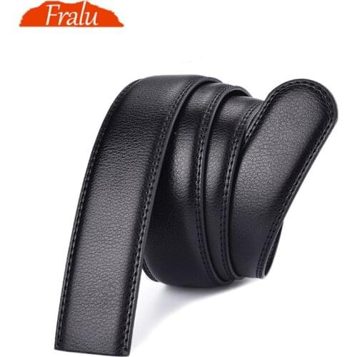 No Buckle 3.5cm Wide Real Genuine Leather Belt Without Automatic Buckle Strap Designer Belts Men High Quality cinturon hombre