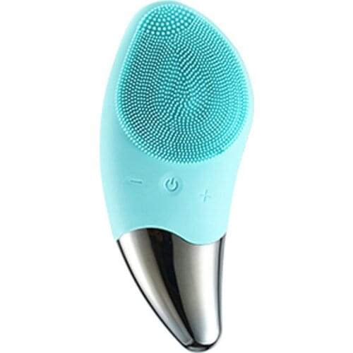 Silicone Face Cleaning Brush Electric Cleansing Facial Brush Deep Face Washing Brush Pore Cleanser Massage Skin Care Tool