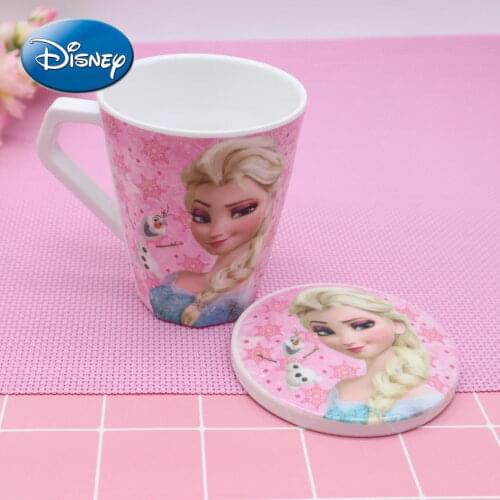 Disney Elsa Cute Cartoon Wide Mouth Mug Ceramic Water Cup Coffee Cup Milk Cup