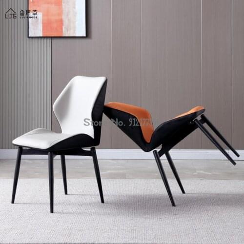 Nordic light luxury dining chair modern minimalist designer home back chair net red minimalist coffee restaurant hotel chair