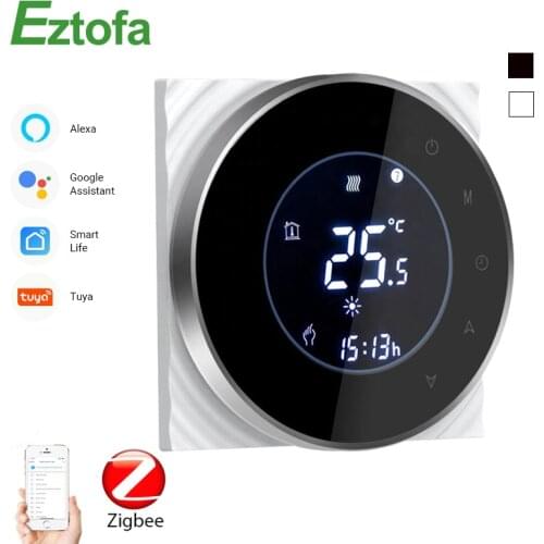 ZigBee Smart Thermostat Temperature Controller Hub Required Water/Electric Floor Heating Water/Gas Boiler With Alexa Google Home