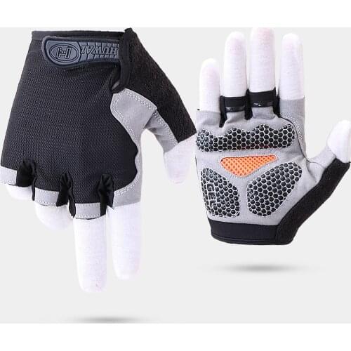 Cycling Bike Gloves Outdoor Sports Breathable Bike Gloves Half Short Finger Sponge Pad Gloves Quick trip and Velcro