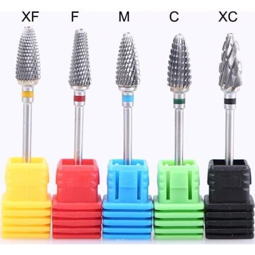 Tungsten Nail Drill Bits Colorful Milling Cutter Bits For Electric Nails Bit Machine